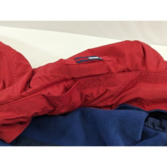 Tommy Hilfiger Red Front Pocket Jacket Polyester Fleece Lining Mens Size Large - Picture 13 of 16
